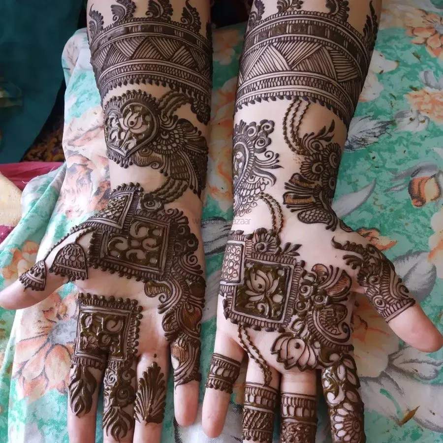 Full Hand Mehndi Design with Figures