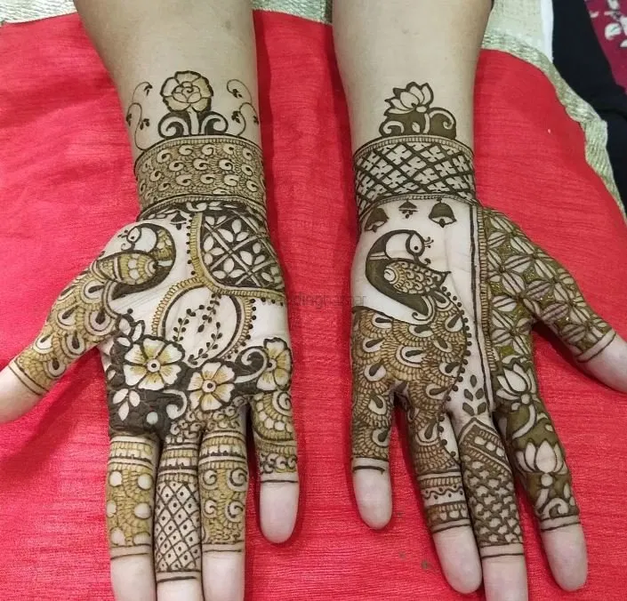 Mehndi Design with Peacock