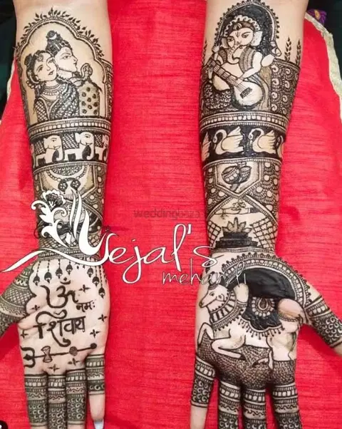 figure full hand mehndi design