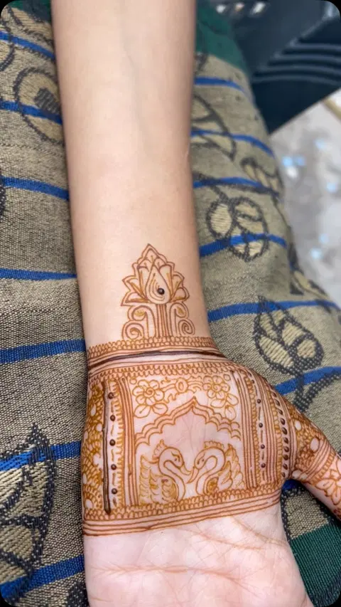bridal full hand mehndi design