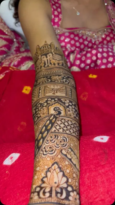 bridal figure full hand mehndi design