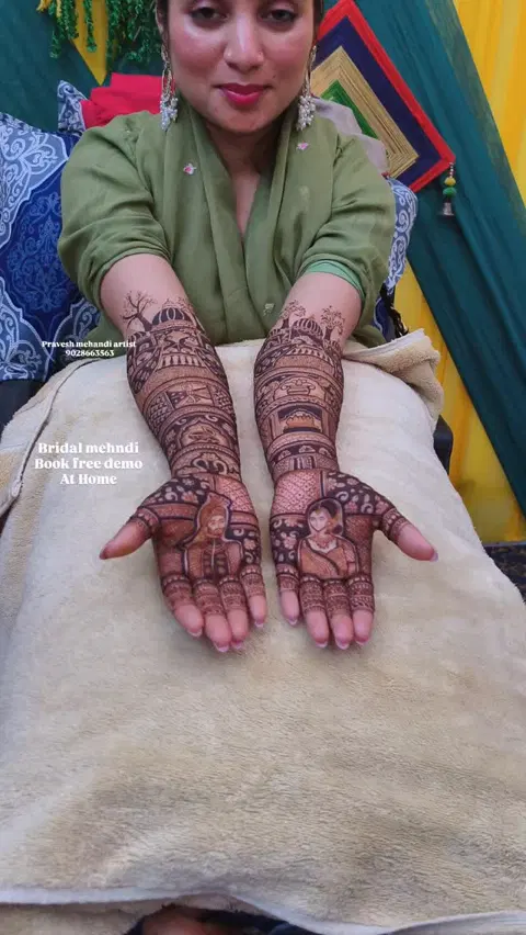 figure front hand mehndi design
