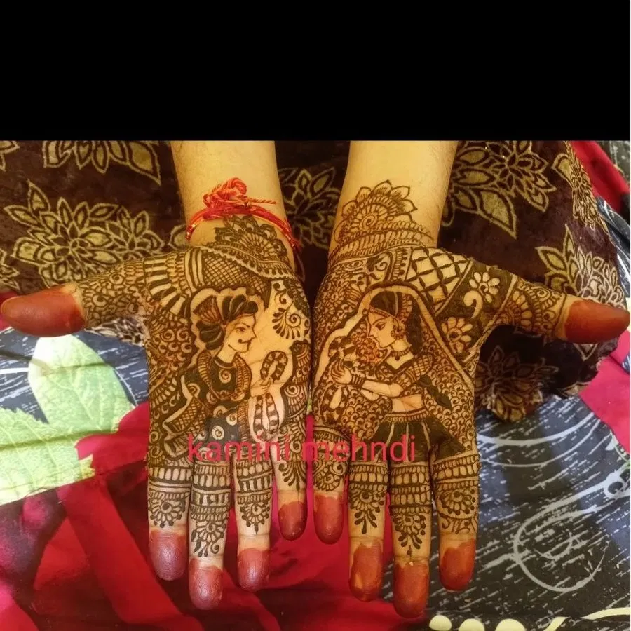 Mehndi Design with Figures (2)