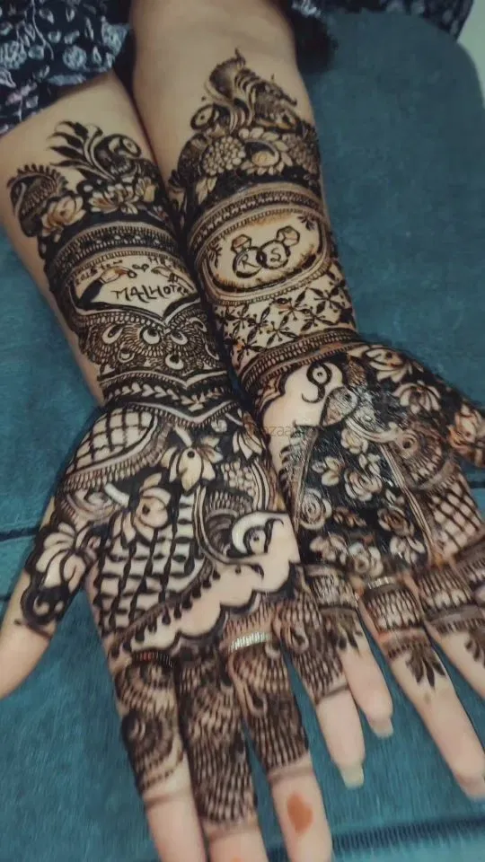 Full Hand Mehndi Design with Figures