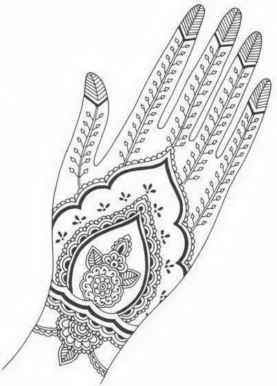 flower front hand mehndi design