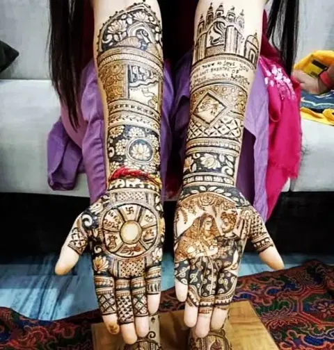figure mehndi design