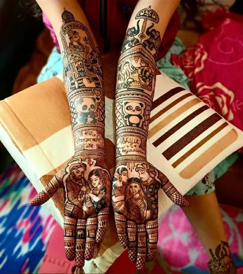figure mehndi design