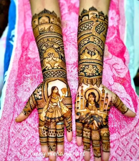 figure mehndi design