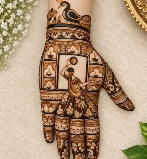 bridal figure mehndi design