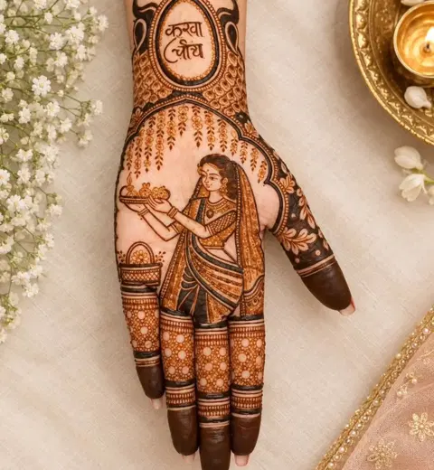 bridal figure full hand mehndi design