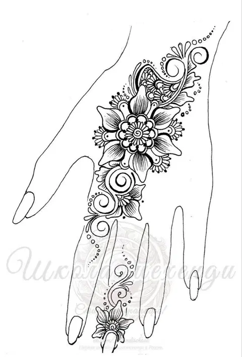 circle arm mehndi design