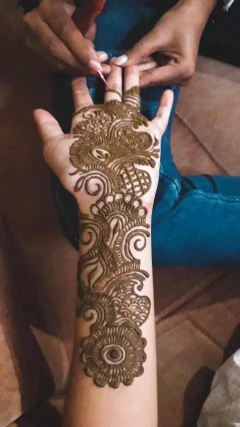 arabic full hand mehndi design