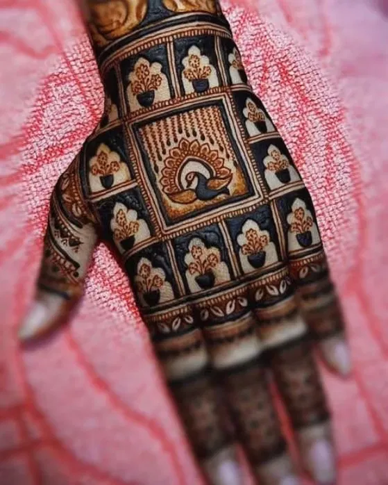Mehndi Design with Peacock