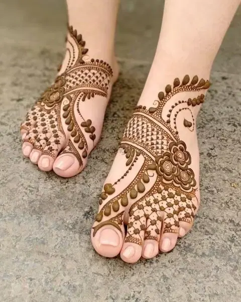 foot mehndi design