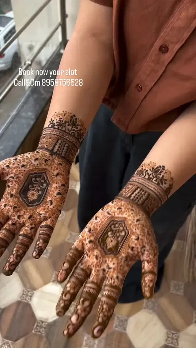 Bridal Front Hand Mehndi Design