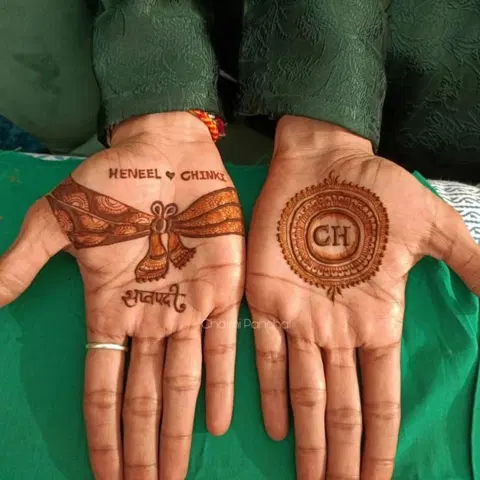 bridal circle mehndi design