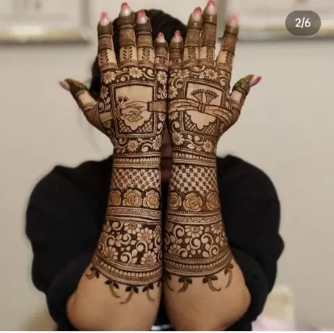 figure full hand mehndi design