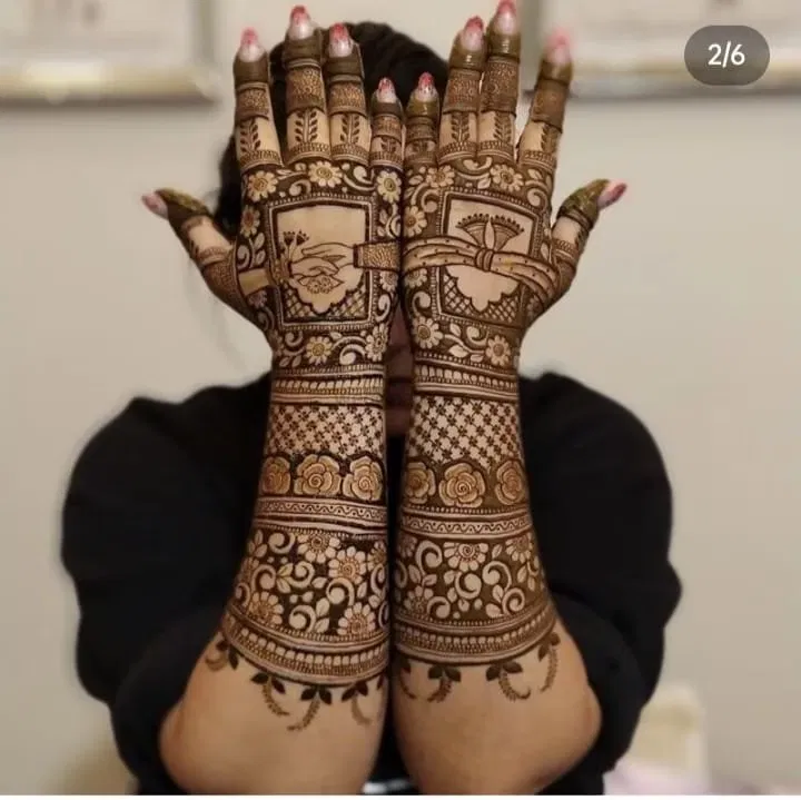Full Hand Mehndi Design with Figures