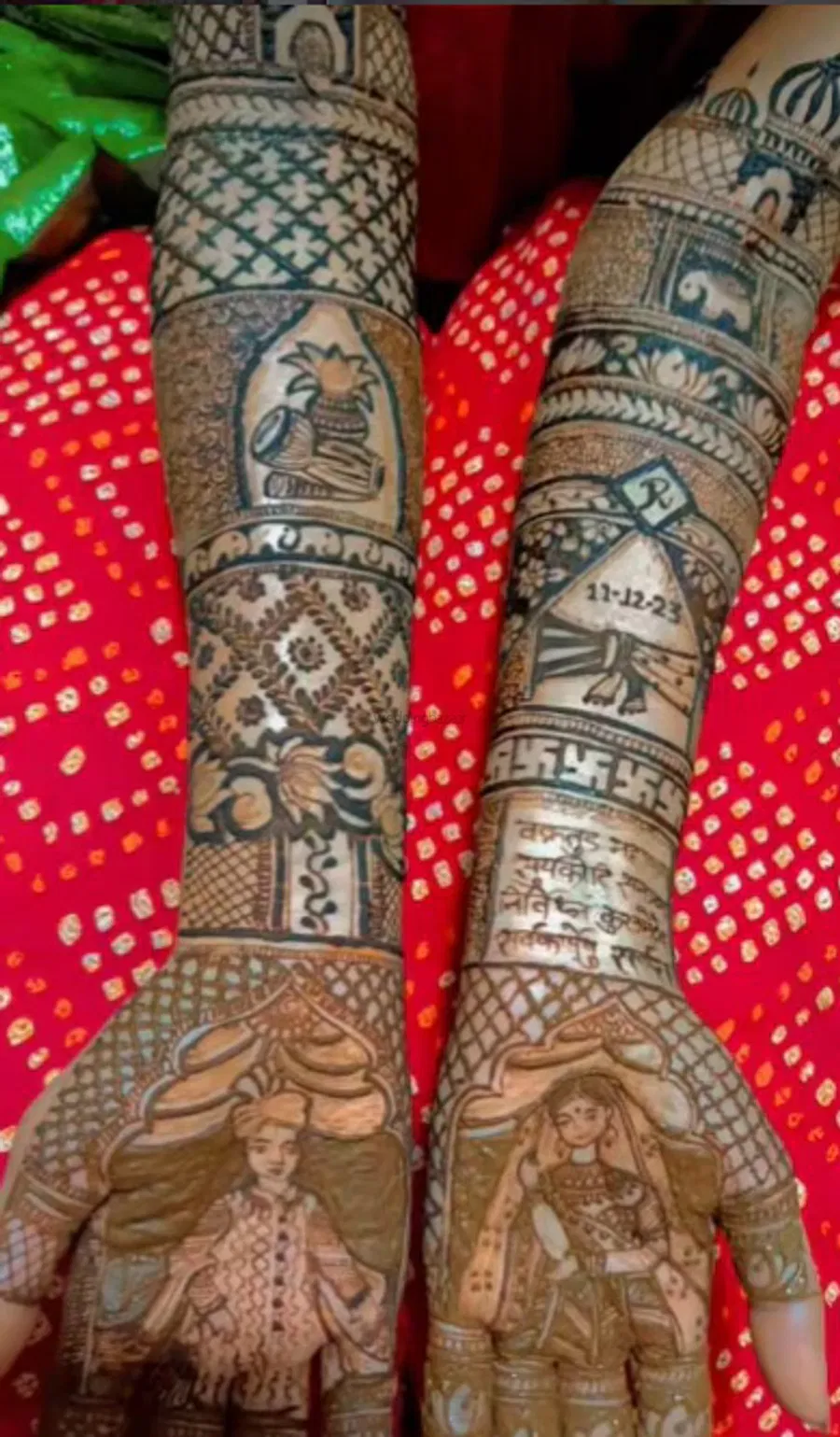 Full Hand Mehndi Design with Figures