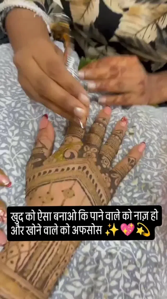 Back Hand Mehndi Design with Hearts