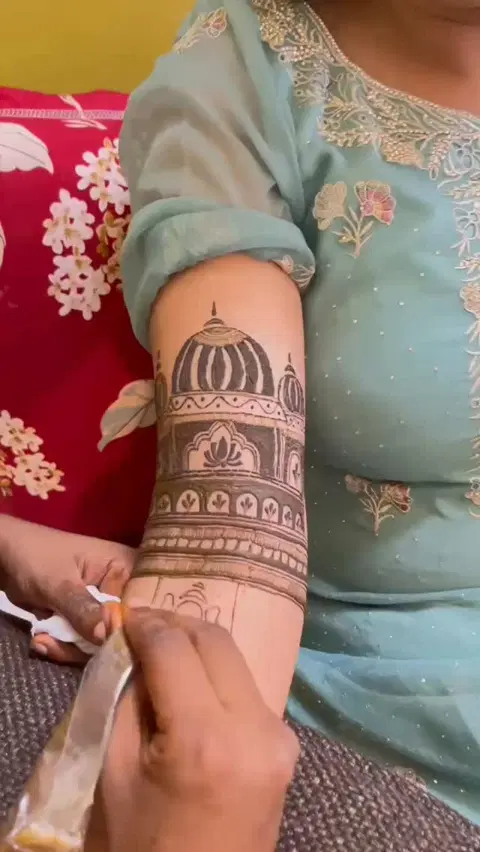 bridal full hand mehndi design