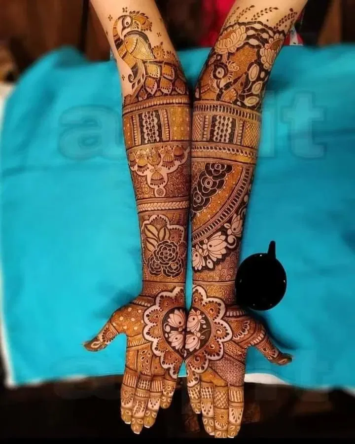 Full Hand Mehndi Design with Figures