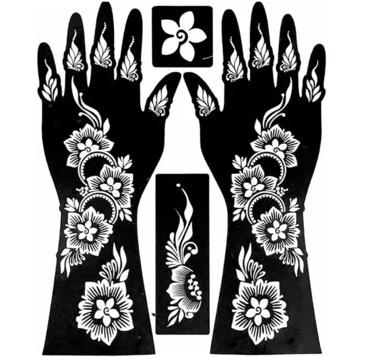 Arabic Bridal Finger Mehndi Design with Figures and Flowers