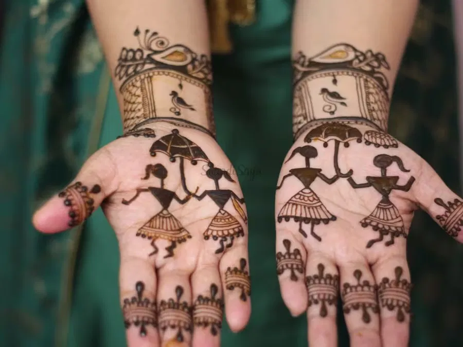 Mehndi Design with Figures
