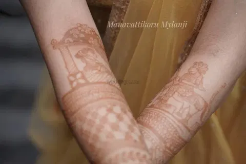 figure full hand mehndi design