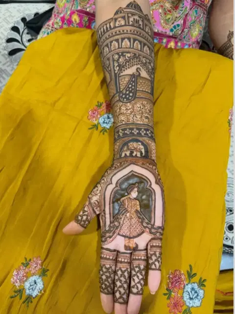 figure foot mehndi design