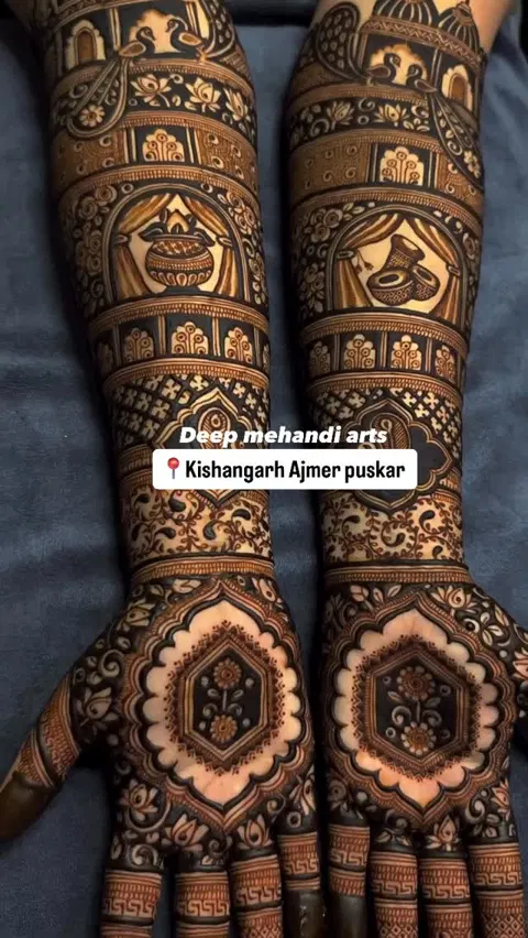 bridal figure back hand mehndi design