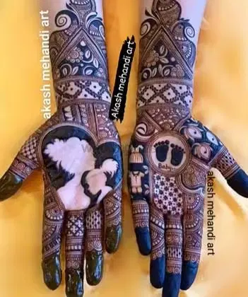 figure front hand mehndi design