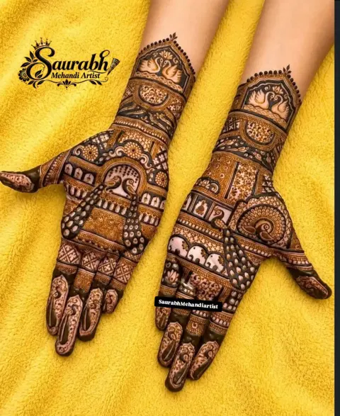 figure mehndi design