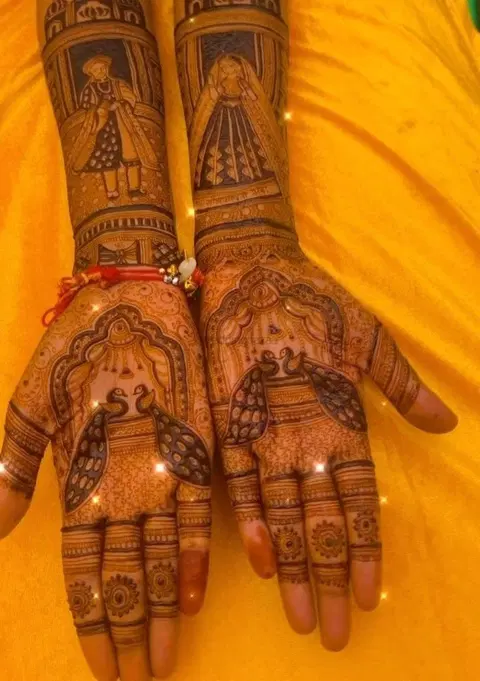 figure mehndi design