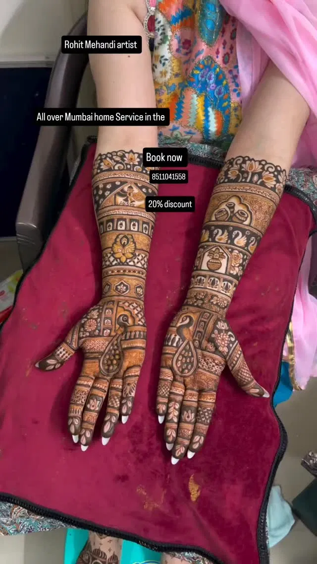 Aesthetic Bridal Front Hand Mehndi Design with Figures (15)