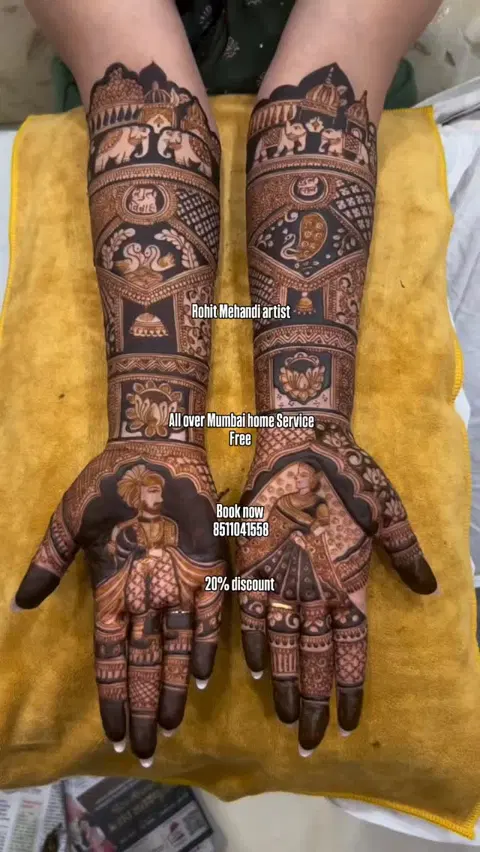 bridal figure full hand mehndi design