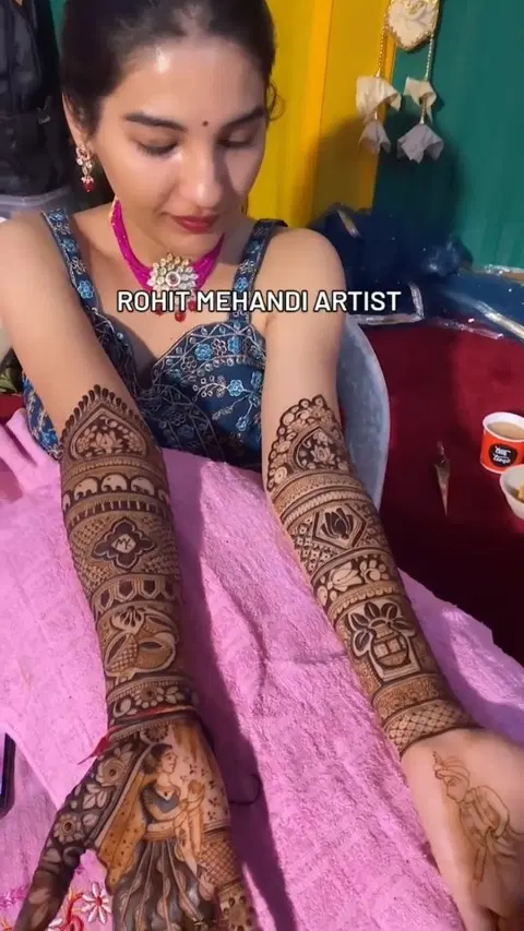 bridal figure full hand mehndi design