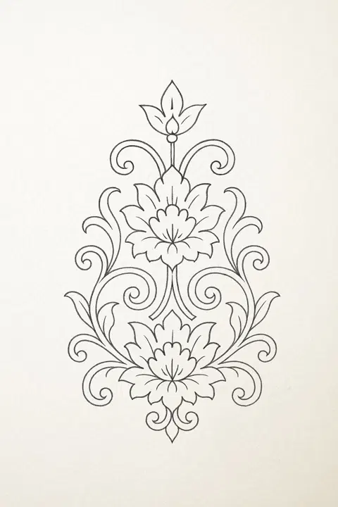 arabic indian flower mehndi design