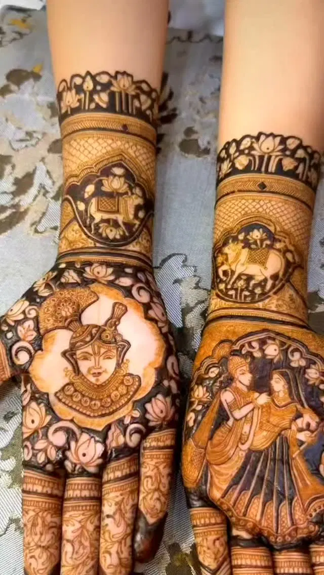 Mehndi Design with Figures