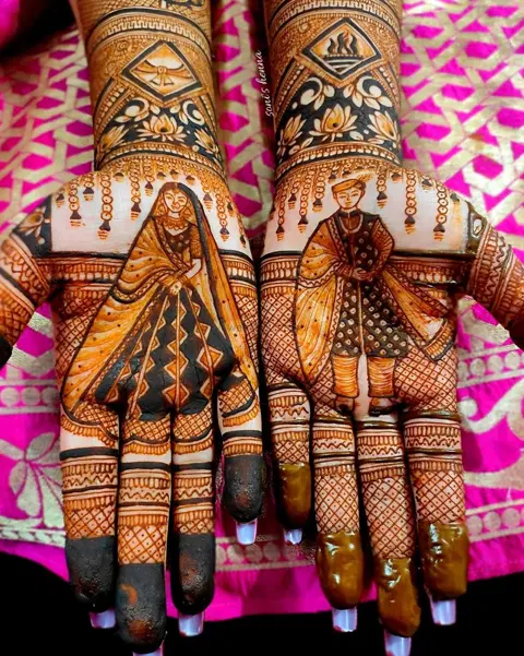 figure mehndi design