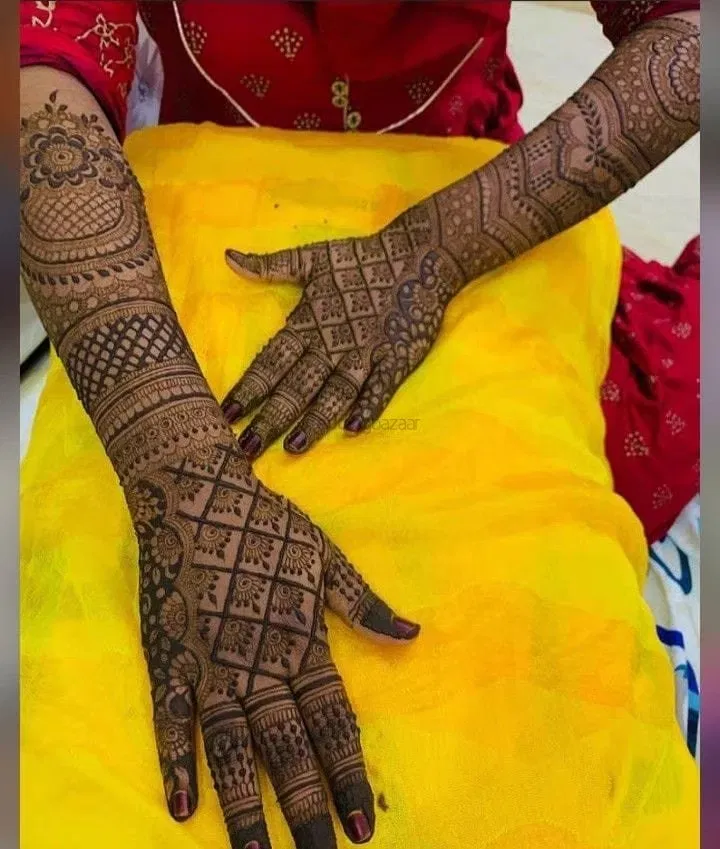 Full Hand Mehndi Design with Figures