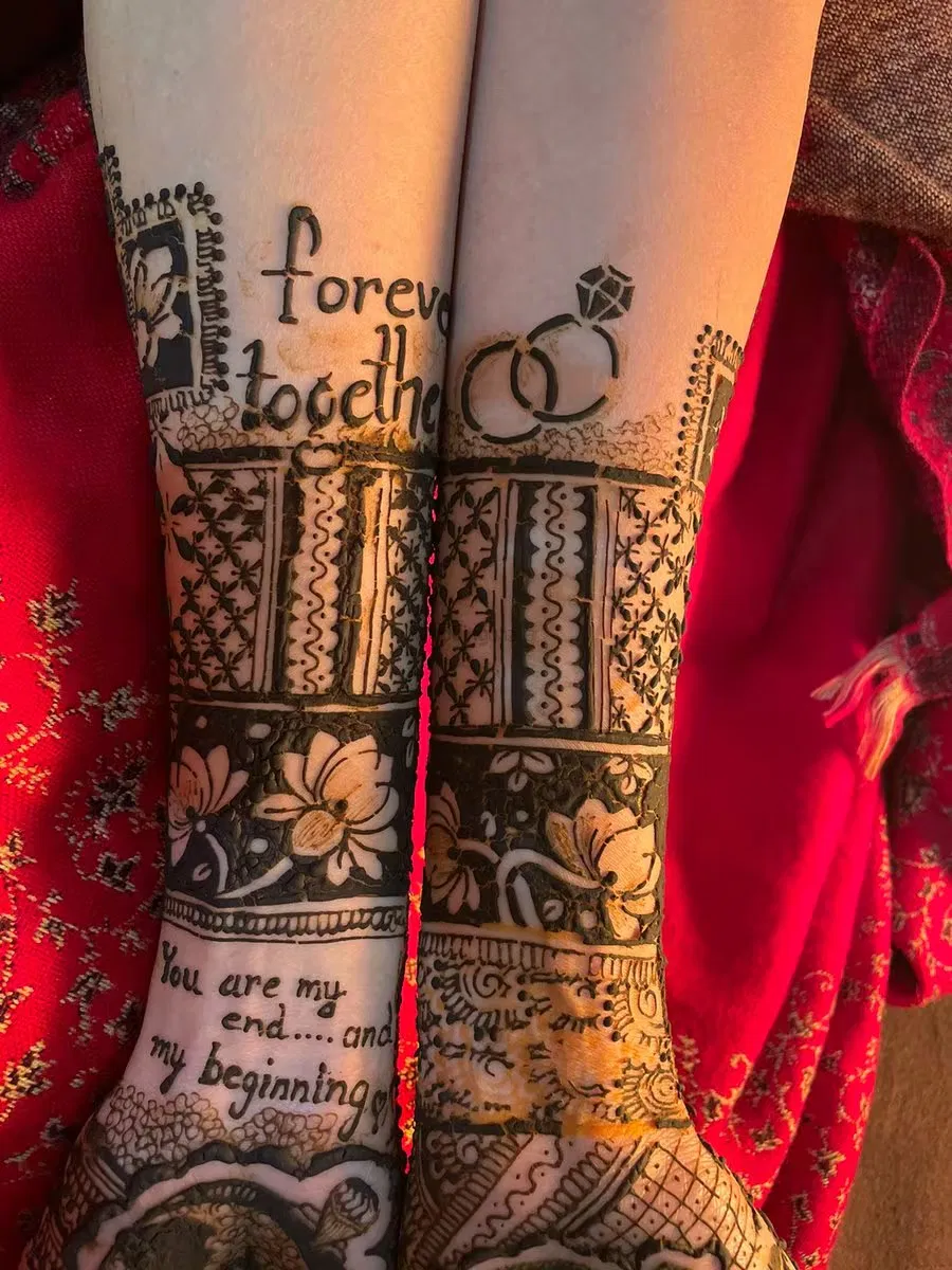 Back Hand Mehndi Design with Figures