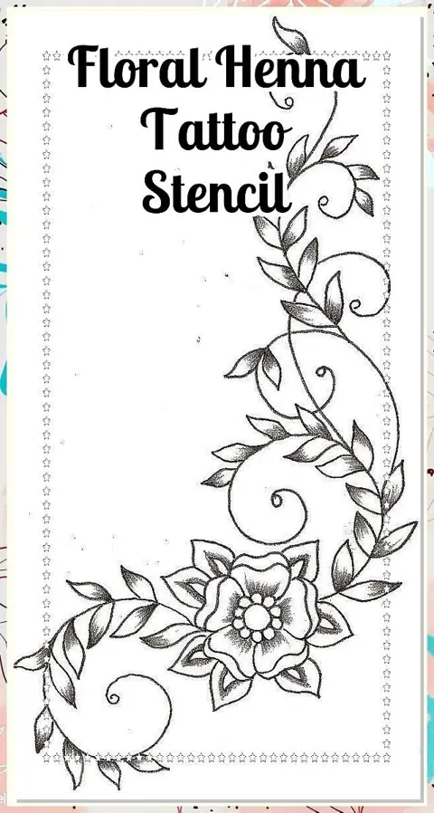 arabic simple flower mehndi design