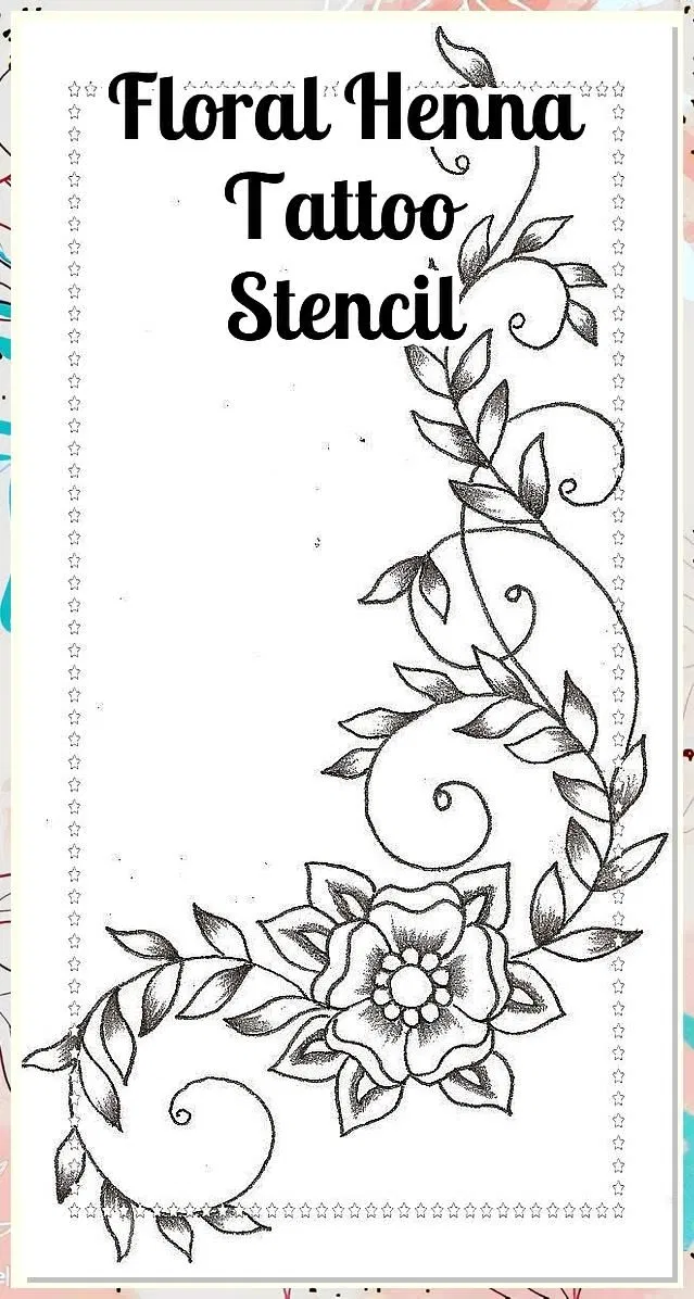 Arabic Simple Mehndi Design with Flowers, Lotus and Moon (2)