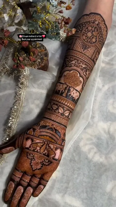 bridal figure full hand mehndi design