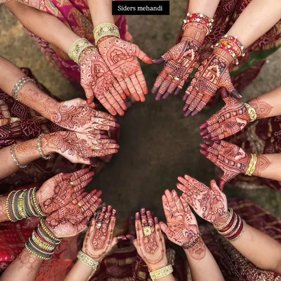 Mehndi Design with Gol Tikki