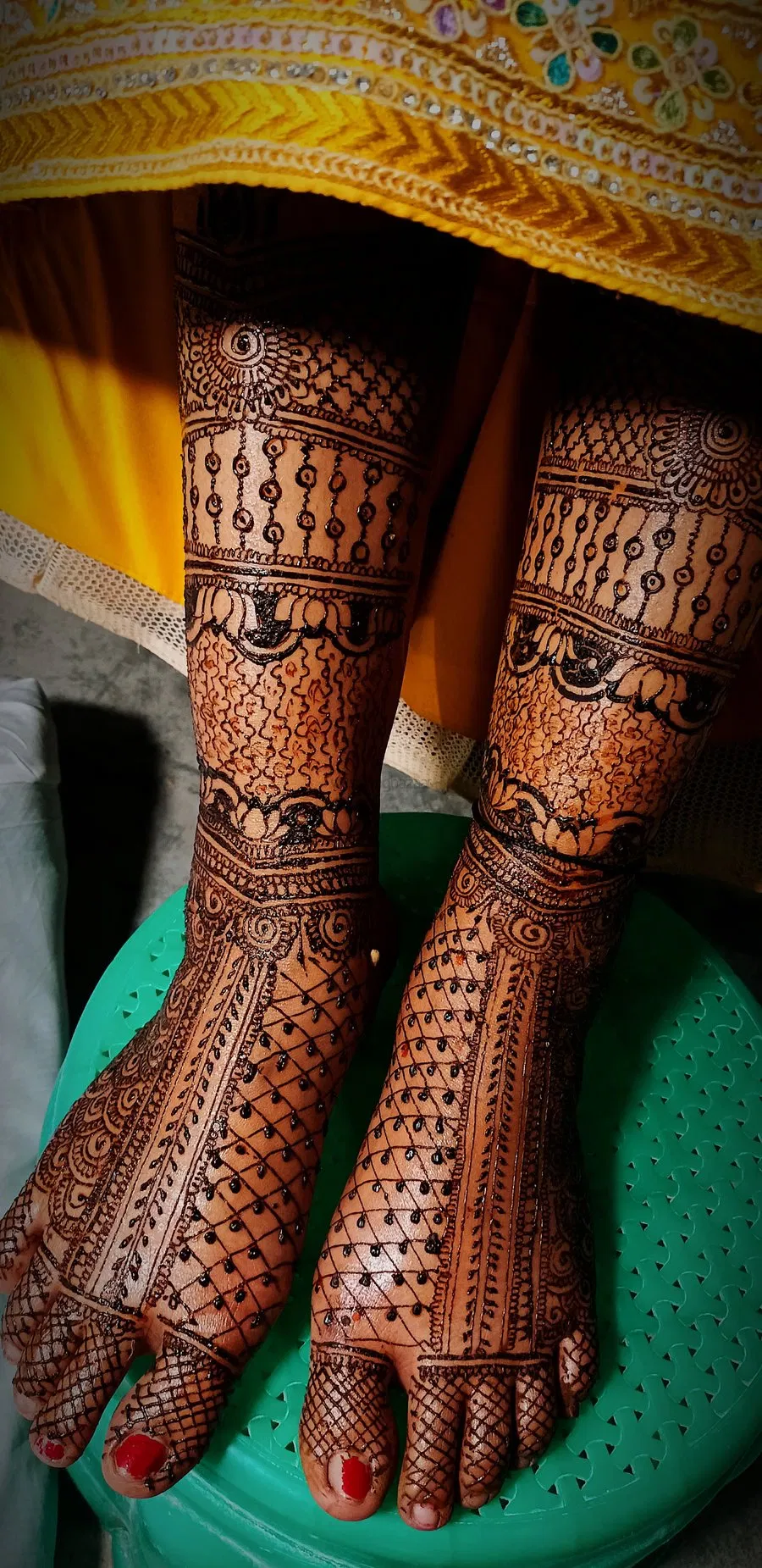 Back Hand Mehndi Design with Figures