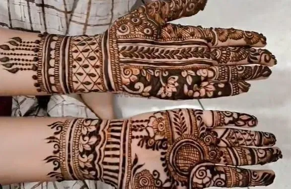 Full Hand Mehndi Design with Figures (2)