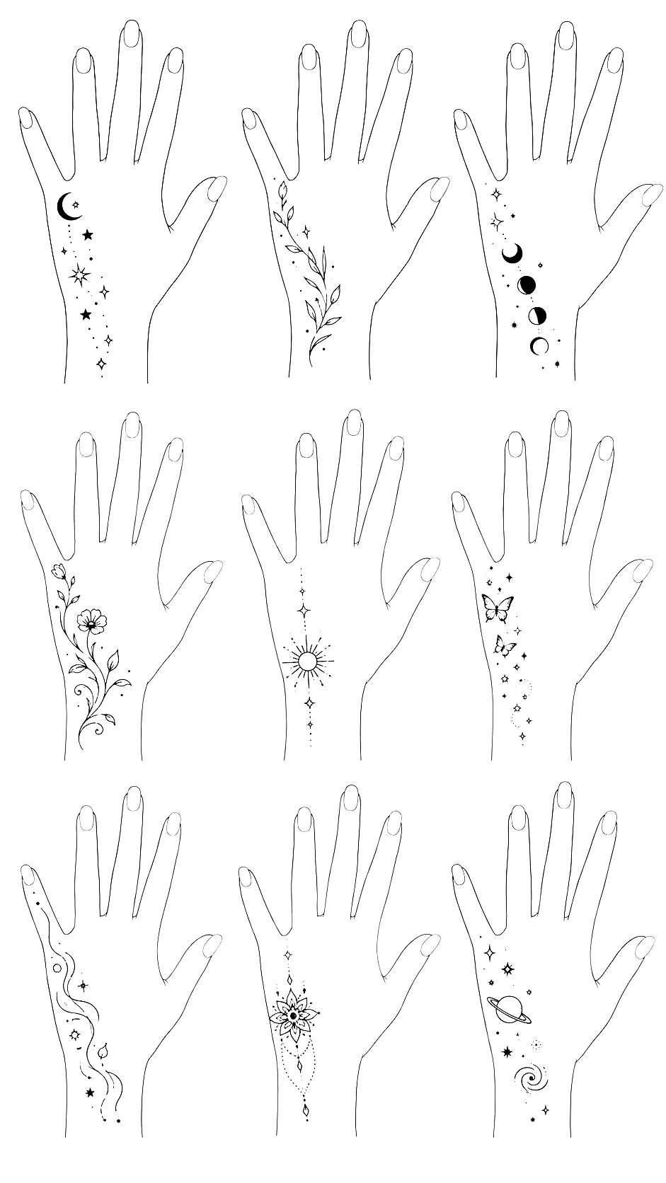 Simple Wrist Mehndi Design with Moon
