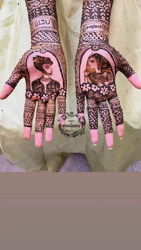 figure finger mehndi design